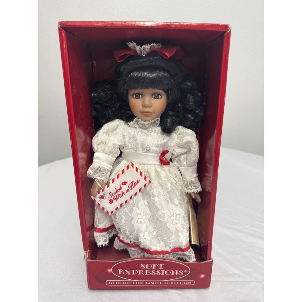 Soft Expressions Porcelain Doll Special Edition Sealed With a Kiss Bisque 12in